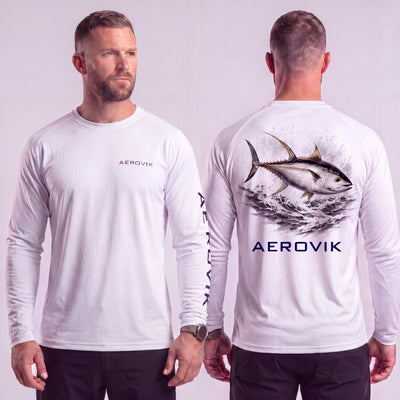 Maillot technique Aerovik Tuna - Blanc